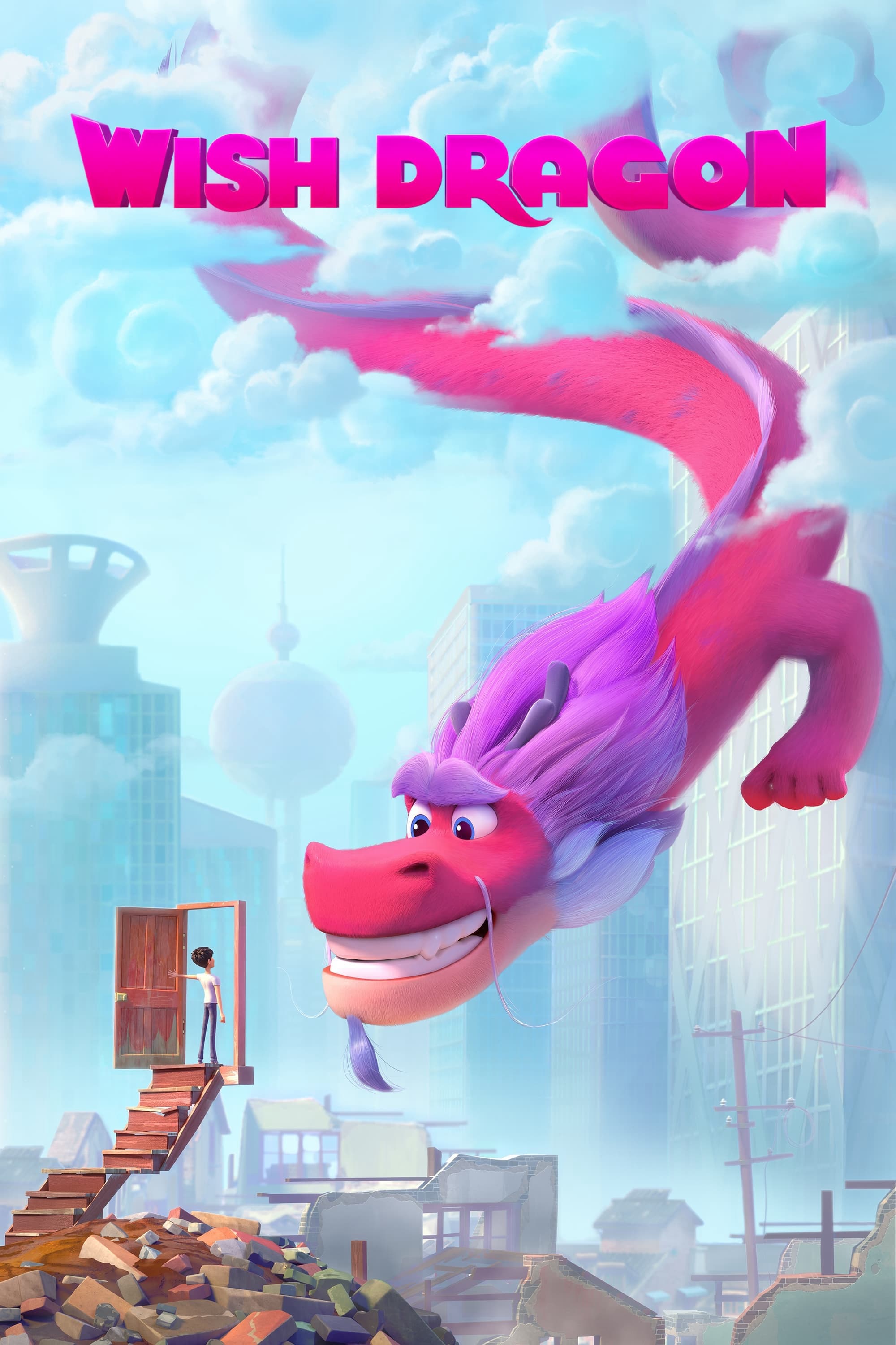 Wish Dragon 2021 Hindi English Dual Audio Animation Movie HD ESub Movies4U.com